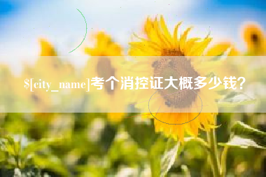 锡林郭勒盟考个消控证大概多少钱？