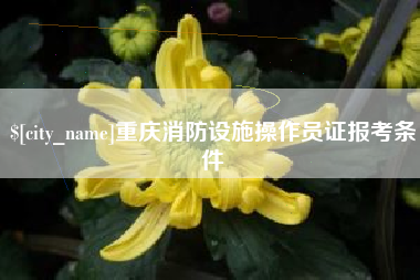 锡林郭勒盟重庆消防设施操作员证报考条件