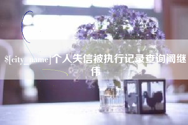 锡林郭勒盟个人失信被执行记录查询阚继伟