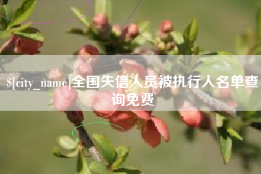 锡林郭勒盟全国失信人员被执行人名单查询免费