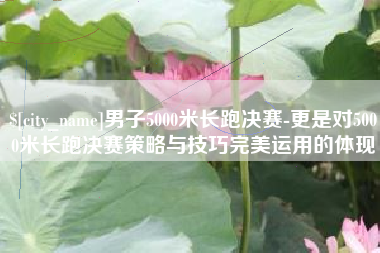 锡林郭勒盟男子5000米长跑决赛-更是对5000米长跑决赛策略与技巧完美运用的体现