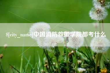 锡林郭勒盟中国消防救援学院都考什么