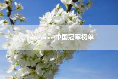 锡林郭勒盟中国冠军榜单