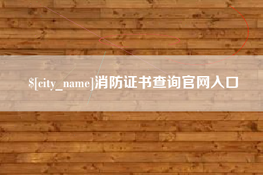 锡林郭勒盟消防证书查询官网入口